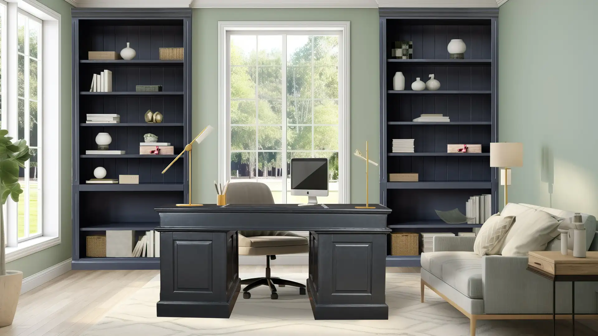Colectia Office mobilier birou lemn masiv Montana Campeni